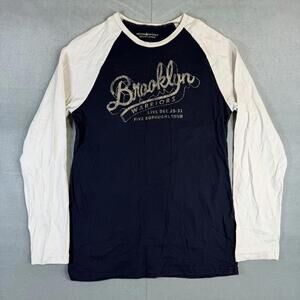 Ralph Lauren Denim Supply Raglan Shirt Mens Small Navy Brooklyn Warriors NYC